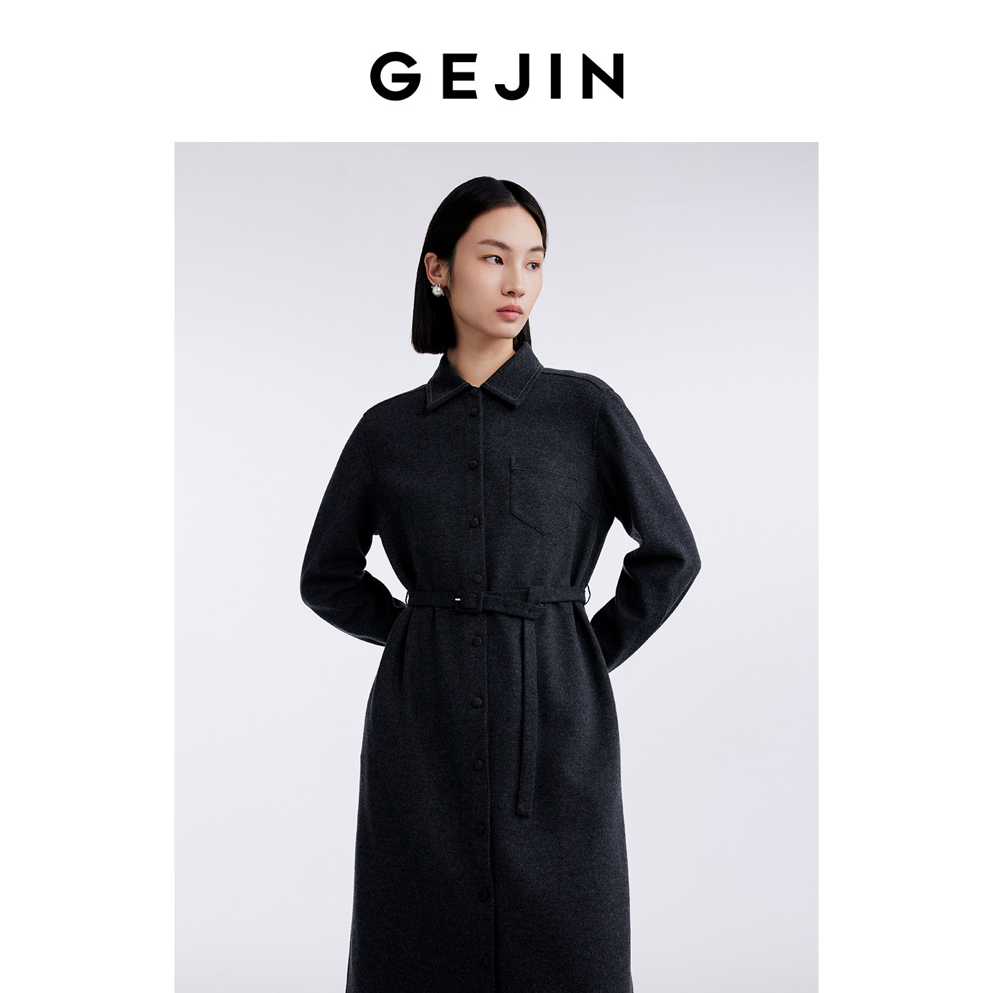 歌锦2026春季新款高品质黑色高级感轻奢长袖连衣裙中长款宽松裙子,女装/女士精品,连衣裙,淘宝优惠券,粉丝福利购,淘宝优惠卷