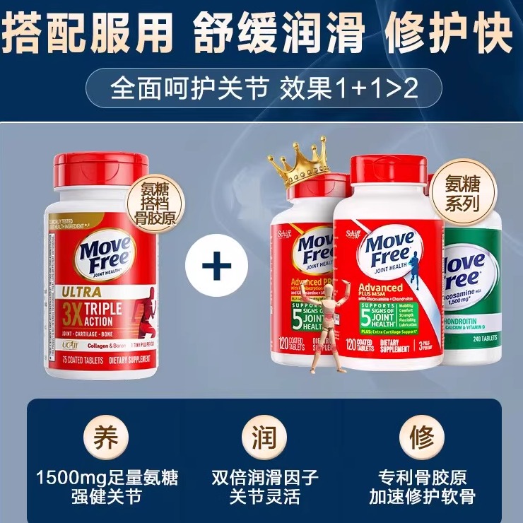 美国MoveFree益节氨糖软骨素