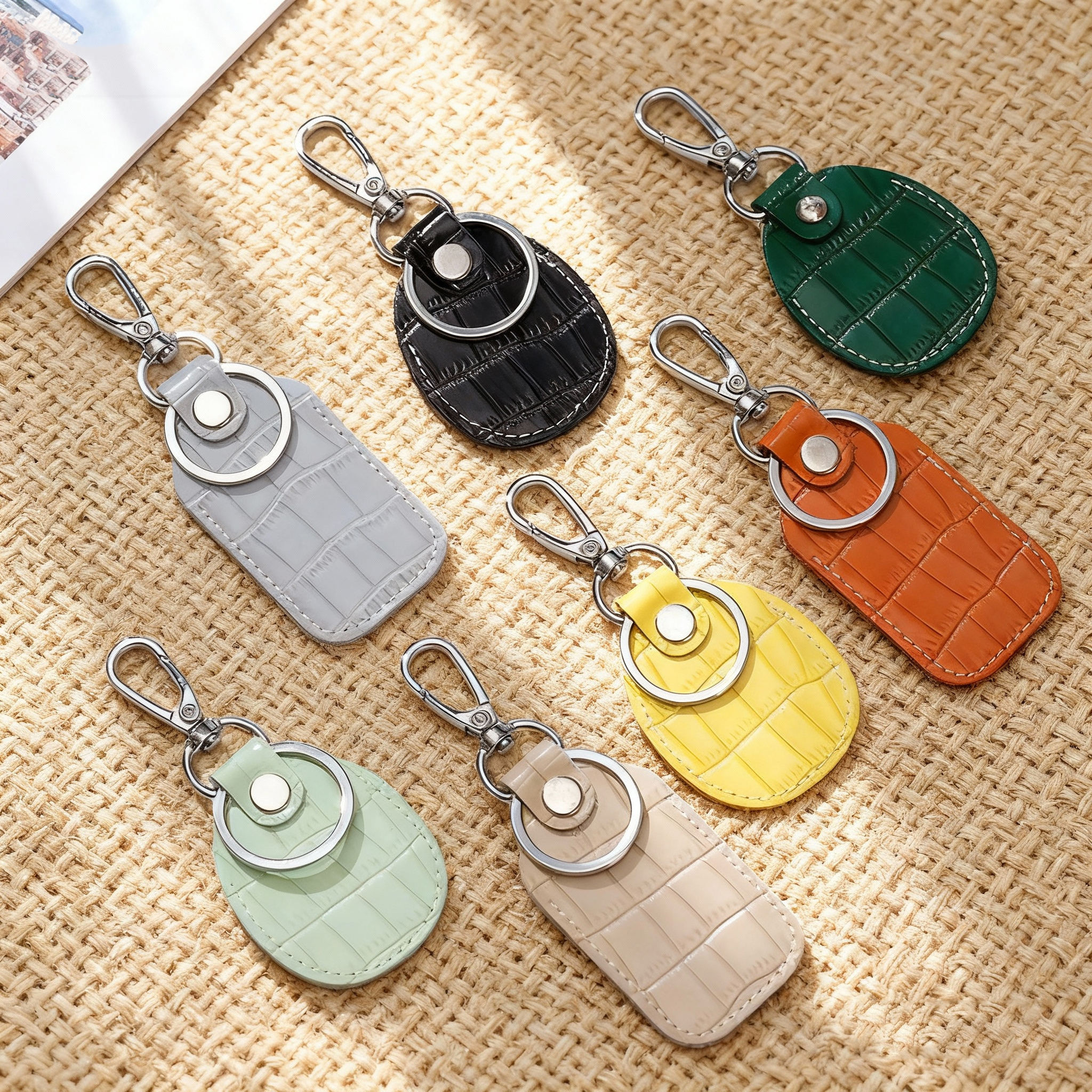 真皮门禁卡套钥匙扣一体