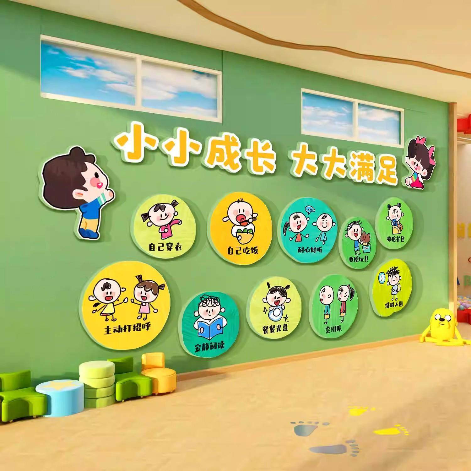 幼儿园墙面装饰走廊环创板主题成品文化托管小班教室机构中心形象