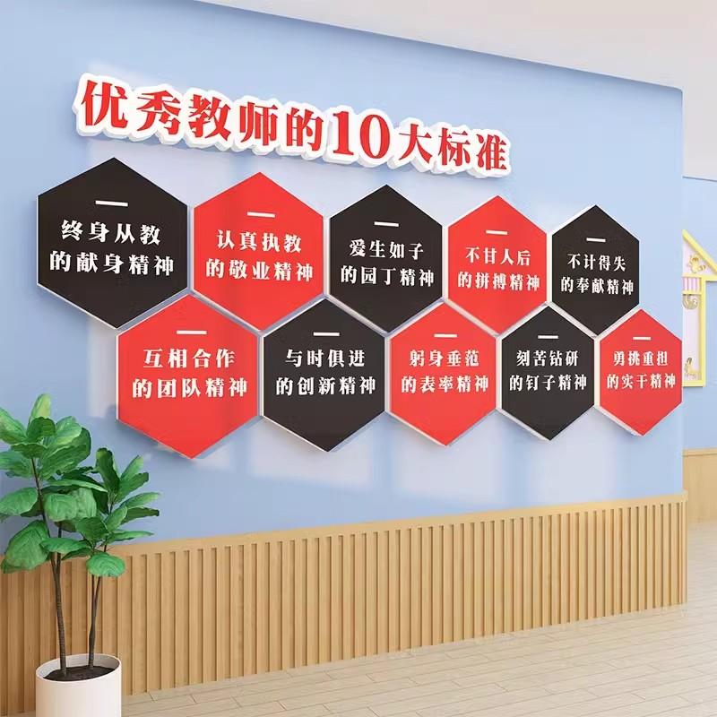 教师办公室文化墙贴挂画师资形象背景墙培训机构辅导班中学校教育