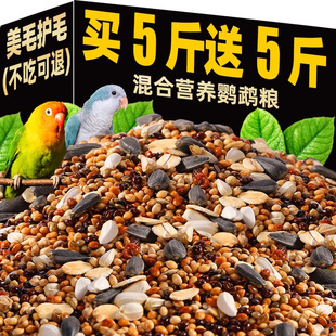 鹦鹉鸟粮饲料虎皮玄凤牡丹鸟食带壳五色黍子黄谷子鸟食混合专用粮