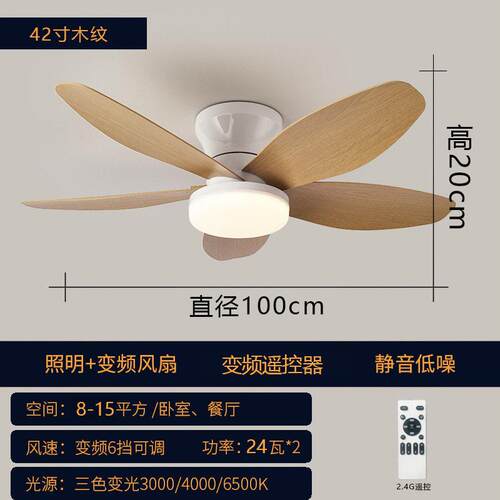 110v伏跨境卧室吸顶风扇灯餐厅书房吊扇灯静音变频客厅灯2026年