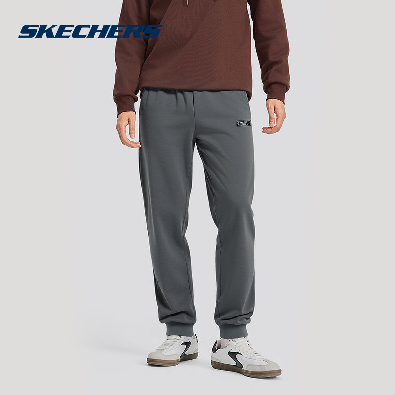 Skechers斯凯奇男士针织长裤加绒保暖宽松运动休闲裤 L425M008,运动服/休闲服装,运动长裤,淘宝优惠券,粉丝福利购,淘宝优惠卷