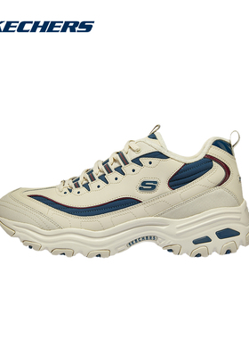 Skechers斯凯奇男鞋低帮加绒保暖厚底熊猫鞋老爹鞋894266/NTBK