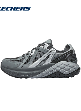 Skechers斯凯奇新款春男士拼接透气厚底运动跑步鞋232742/WGY