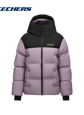 Skechers斯凯奇冬季女防风防泼水加厚保暖羽绒外套P425W182/03U6