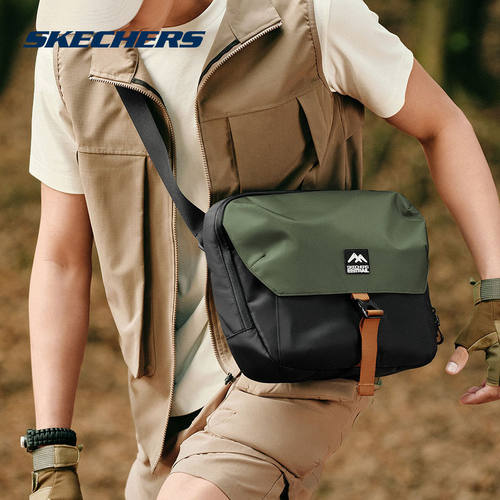 Skechers斯凯奇男女户外斜挎包防沾水大容量单肩包 L224U024
