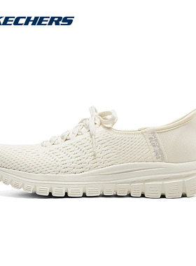 Skechers斯凯奇秋季女款一脚蹬低帮网面休闲鞋 100736/OFWT
