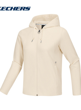 Skechers斯凯奇透气女款运动休闲夹克连帽梭织外套P424W031/02EP