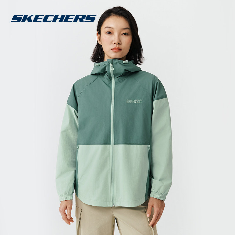 Skechers斯凯奇26春女士连帽外套宽松户外运动夹克 P226W129/06EM,运动服/休闲服装,运动茄克/外套,淘宝优惠券,粉丝福利购,淘宝优惠卷
