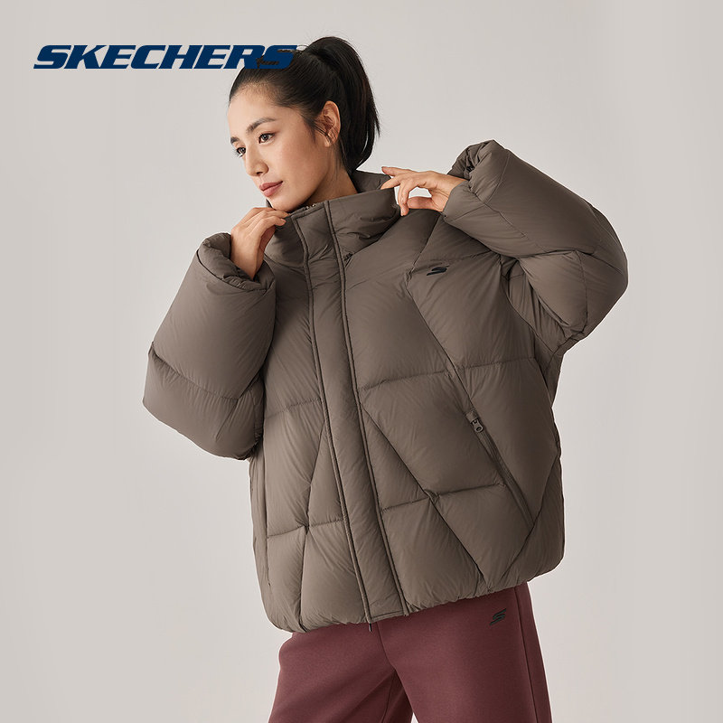 Skechers斯凯奇男女短羽绒服外套舒适时尚保暖上衣 P425U031-00YF,运动服/休闲服装,运动羽绒服,淘宝优惠券,粉丝福利购,淘宝优惠卷