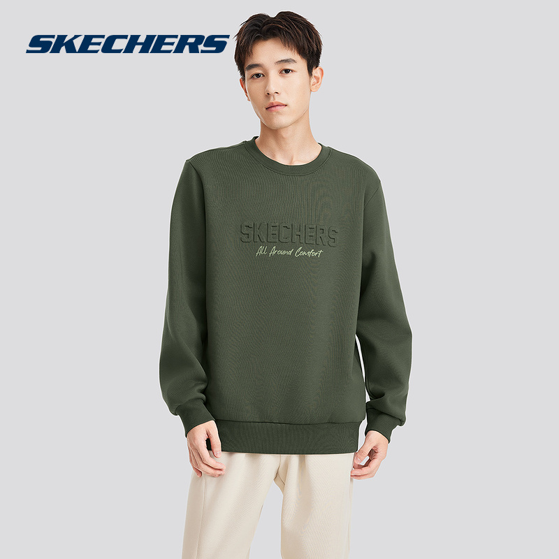 SKECHERS(斯凯奇)（新品）2024冬男针织套头卫衣 L424M090-00L2