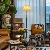 落地台灯客厅原木沙发角设计感轻奢简约书房卧室床头立式 落地灯