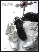 现货 暗夜曲原创坡跟银色玛丽珍Lolita优雅暗黑漆皮高跟方头