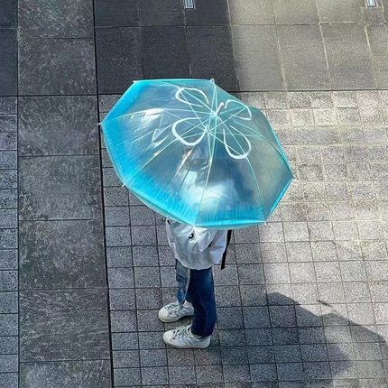 水母伞梦幻透明雨伞女生网红高颜值新款加厚防风防雨长柄伞