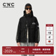 CNC男装 防风加厚保暖外套 奥莱鸭绒印花连帽羽绒服男秋冬新款