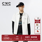 奥莱春夏新款 外套轻薄时尚 男士 CNC男装 短袖 翻领衬衫 短T男款 上衣