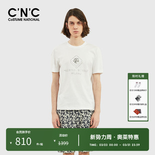 轻奢圆领修身 CNC男装 春夏新品 短袖 T恤男 奥莱宝蓝美式