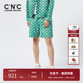 奥莱轻奢牛仔老花休闲短裤 潮流中裤 男款 CNC男装 夏季 经典 五分裤