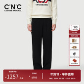 男秋冬高端直筒休闲长裤 奥莱侧边条宽松休闲裤 加绒 CNC男装