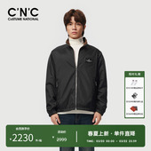 奥莱秋季 CNC男装 皮标提花立领夹克外套轻奢百搭上衣 双面穿