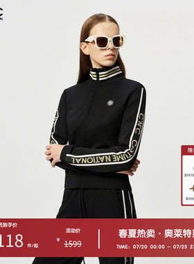 CNC女装奥莱高尔夫运动卫衣女春秋舒适休闲针织夹克外套