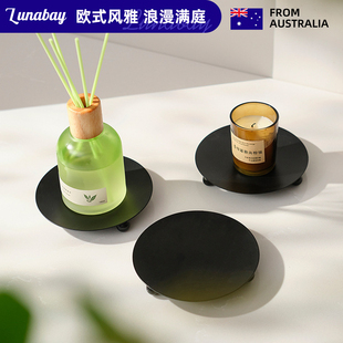 LunaBay澳大利亚北欧风圆形香薰烛台轻奢家居桌面托圆形摆件  LB2