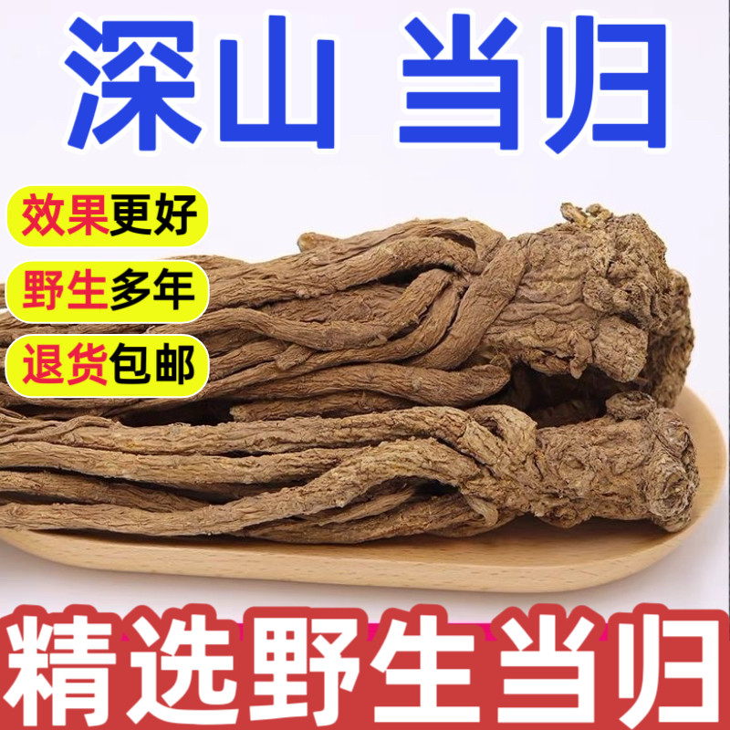 野生当归中药材正品500g特级官方旗舰店甘肃岷县当归个整条泡水酒