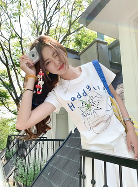 ELOF2004#官图 实价 纯棉40支220克（92%棉8%氨纶）正肩短袖T恤女