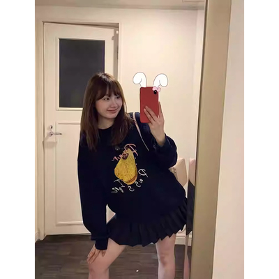 ELOF5305# 官图 实价 华棉复合-薄款310g加绒400g 圆领卫衣女秋冬