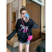 官图 春装 21支纯棉 ELOF3095 210克 100%棉 长袖 T恤女宽松上