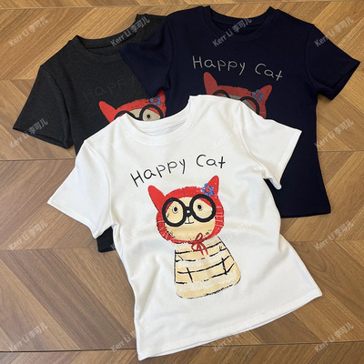 ELOF2419#官图 实价 纯棉40支220克（92%棉8%氨纶）正肩短袖T恤女