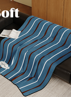 包豪斯复古毛毯保暖复古盖毯家用沙发毯床上短绒法兰绒毯四季通用