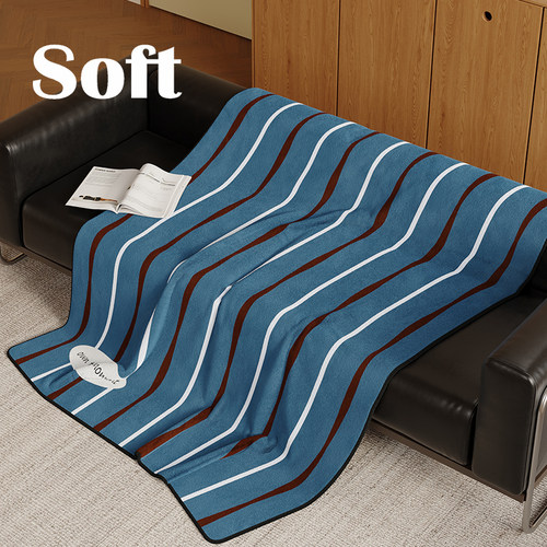 包豪斯复古毛毯保暖复古盖毯家用沙发毯床上短绒法兰绒毯四季通用