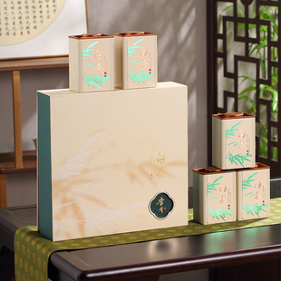 空盒五金属罐高档密封半斤白茶茶叶包装 通用白茶黄金芽礼盒装 新款