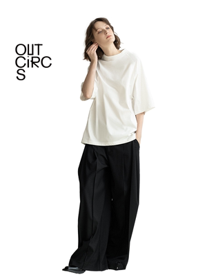 OUTCiRCS多层折叠阔腿裤