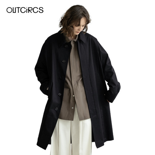 OUTCiRCS大廓折叠风衣中性