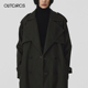 OUTCiRCS 翻领风衣女复古外套秋冬 VINTAGE双排扣工装