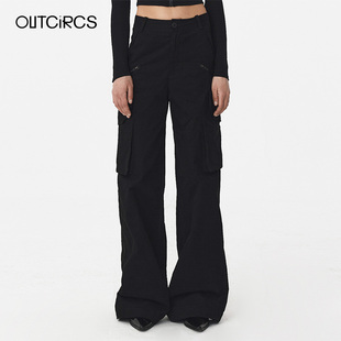 OUTCiRCS女款重工多功能工装裤新款休闲裤子女春秋款秋装长裤