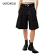 男夏季 休闲裤 薄款 OUTCiRCS挺括立体口袋短裤 直筒宽松西装 裤 子男款