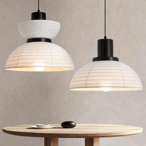 日式侘寂风吊灯复古民宿餐厅灯禅意茶室编织灯具中古卧室布艺吊灯