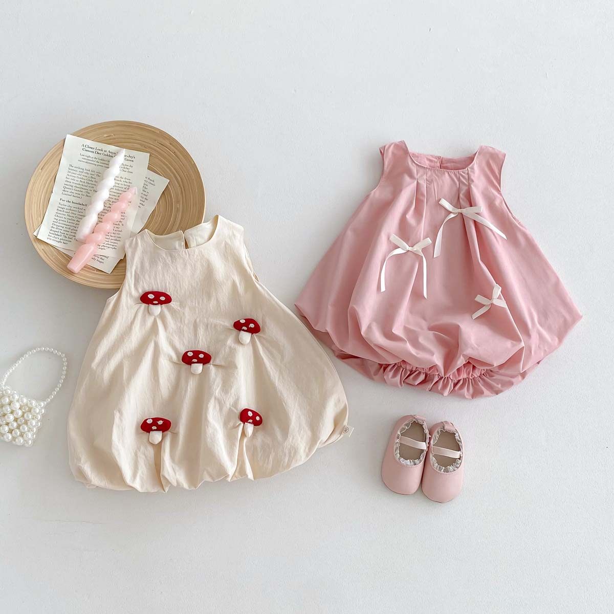 2024夏季婴儿童甜美时尚无袖连衣裙女宝宝外出公主蝴蝶结蛋糕裙子,童装/婴儿装/亲子装,连衣裙,淘宝优惠券,粉丝福利购,淘宝优惠卷