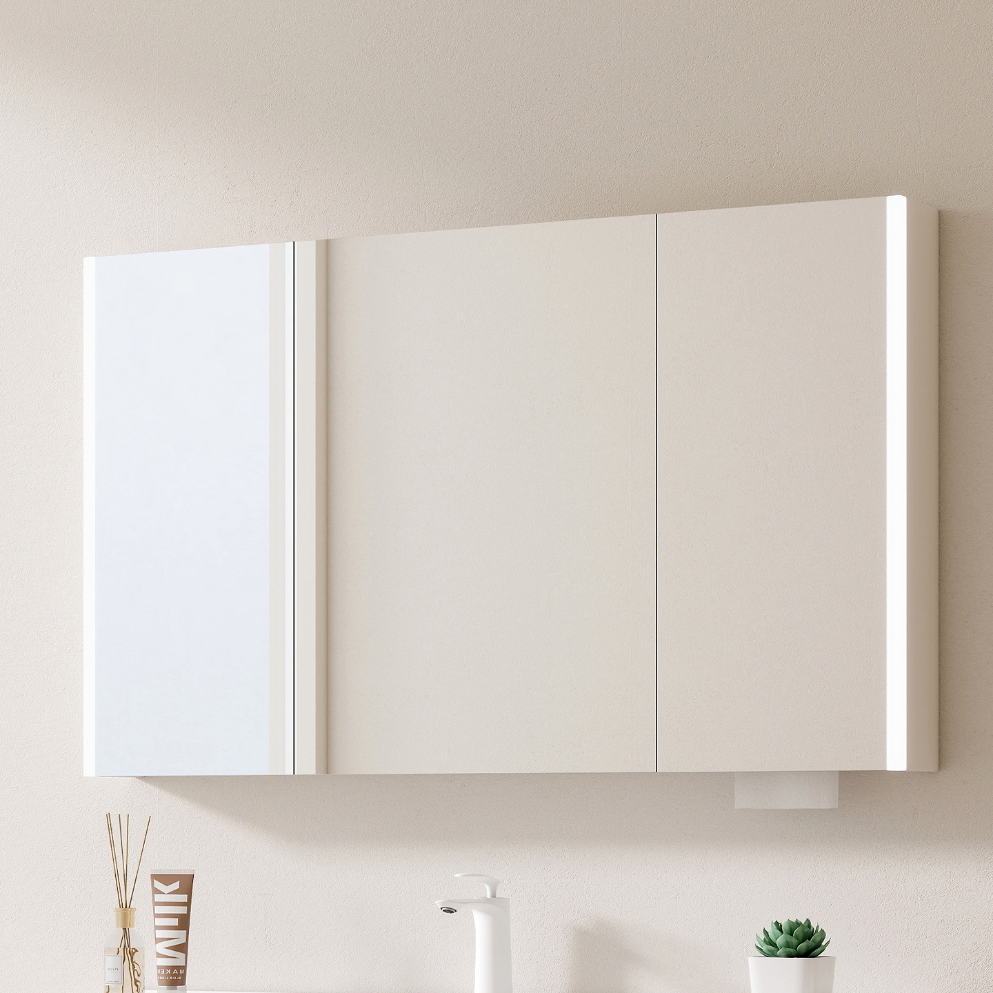 卫生间挂墙式浴室镜柜浴室镜洗手间镜子置物架收纳储物柜定制