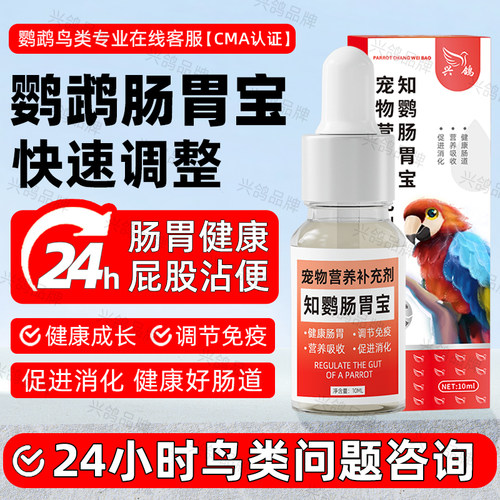 鹦鹉肠胃宝屁股沾便助消化