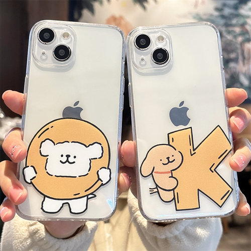 OK小狗适用苹果16promax手机壳iphone15新款14plus情侣13透明12mini可爱11高级感17硅胶xr软壳8/7/6全包se套
