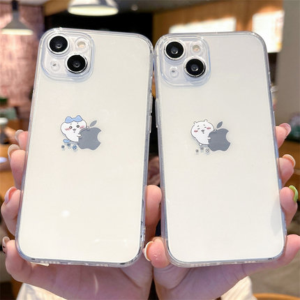 创意chiikawa手机壳适用iphone16苹果15promax情侣14plus简约13新款12mini乌萨奇11吉伊卡哇17小八xr套8/7/6
