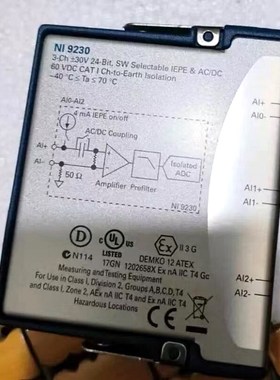 NI 9230 3通道振动输入模块|部件号783824-01 议价