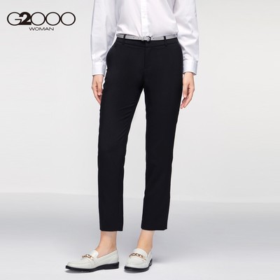 G2000女装商务黑色OL九分西裤