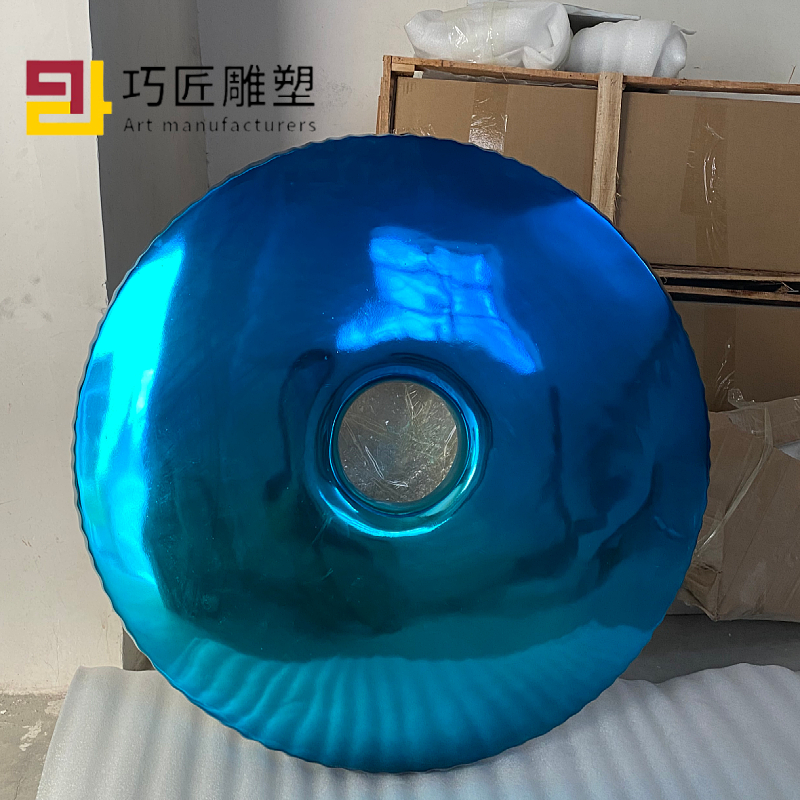 渐变电镀色圆形甜甜圈壁挂售楼处酒店大厅墙面装饰轻奢艺术品挂画图片